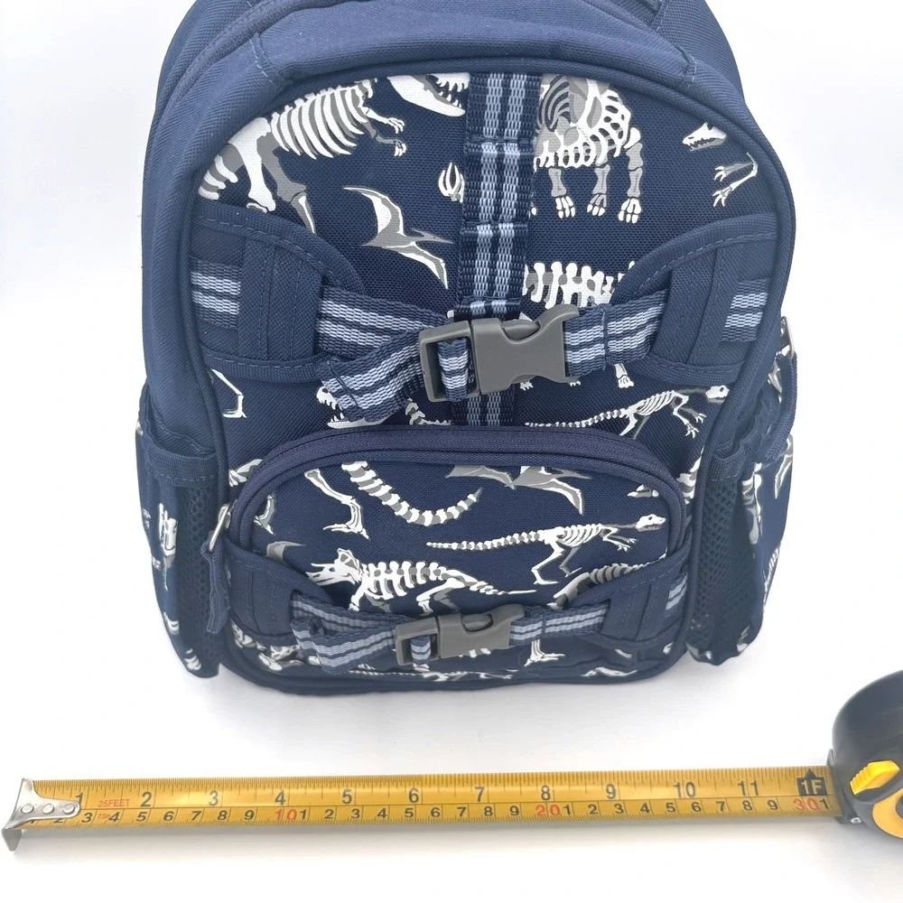 Pottery Barn Kids SMALL Mackenzie GLOW DARK Dino Dinosaur Backpack Navy Blue PBK